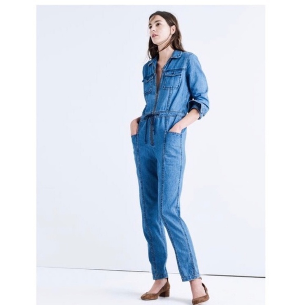 Madewell x Goop Denim Coverall Jumpsuit - Size M